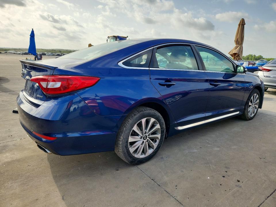 2017 Hyundai Sonata VIN 5NPE34AF2HH539712 COPART salvage auction — Burn Engine, Il - Salvage Certificate, sold $1,550 on 2026-07-09 (photo 3)