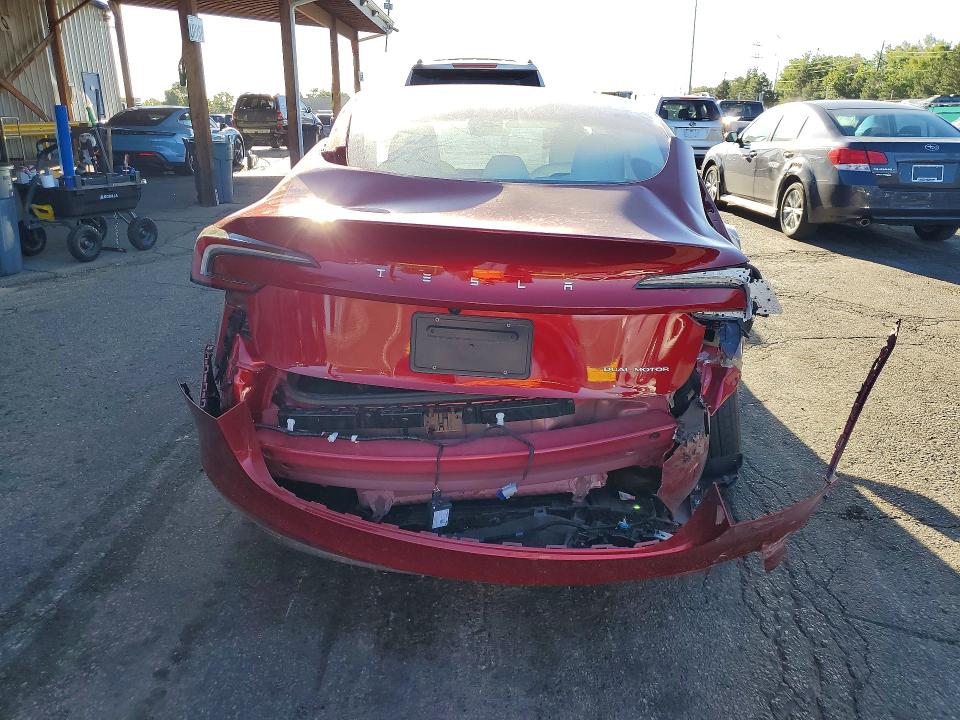 2025 Tesla Model 3 VIN 5YJ3E1EB6SF921528 COPART salvage auction — REAR END, Co - Salvage Title, sold $350 on 2026-07-28 (photo 6)