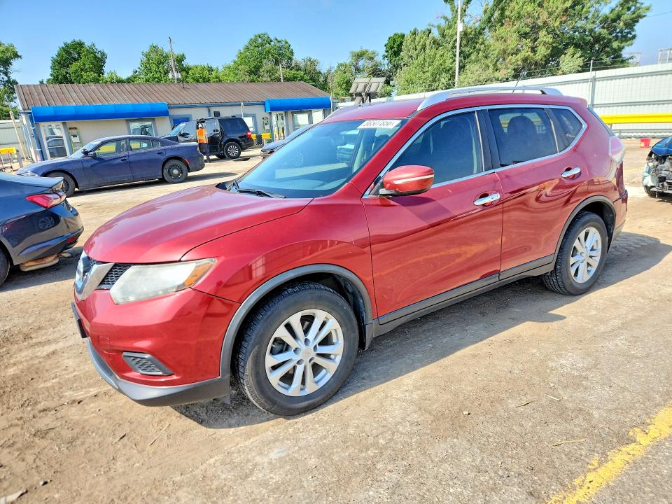 2015 Nissan Rogue VIN KNMAT2MT2FP522138 COPART salvage auction — REAR END, Ks - Cert Of Title-Salvage, sold $975 on 2026-07-15 (photo 1)