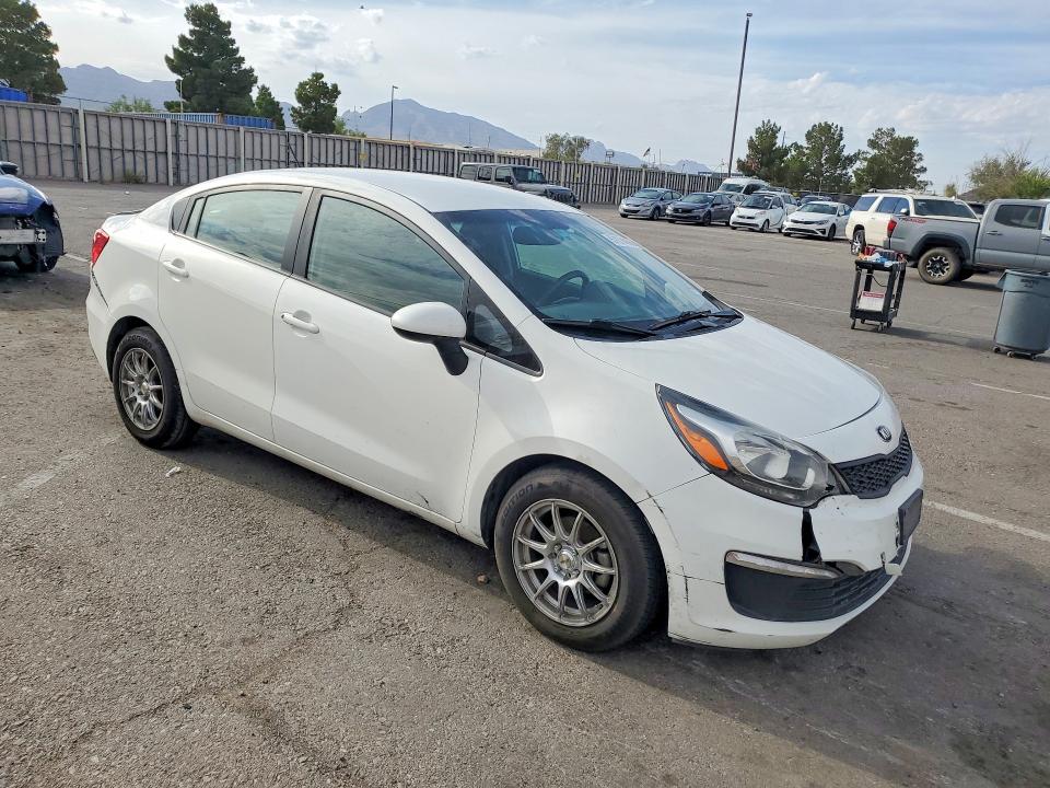 2017 Kia Rio VIN KNADM4A30H6049761 COPART salvage auction — FRONT END, TX - SALVAGE VEHICLE TITLE (P), sold $125 on 2026-07-31 (photo 4)