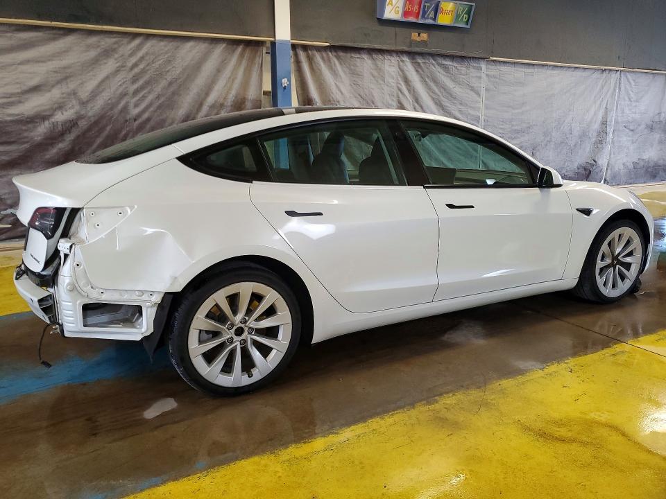 2022 Tesla Model 3 VIN 5YJ3E1EA0NF371982 COPART salvage auction — REAR END, In - Cert Of Title-Salvage Title, sold $5,500 on 2026-07-20 (photo 3)