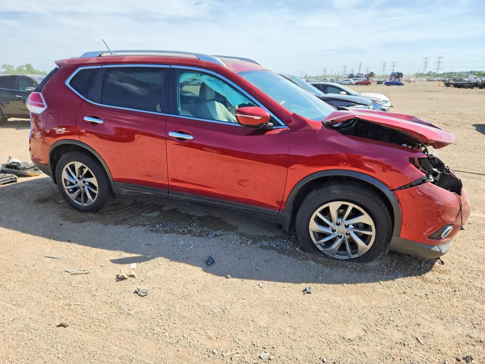2015 Nissan Rogue VIN 5N1AT2MV2FC793012 COPART salvage auction — FRONT END, Il - Salvage Certificate, sold $1,850 on 2026-07-09 (photo 4)