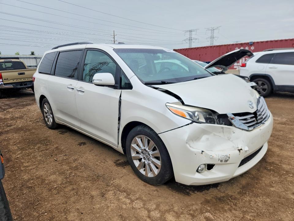 2015 Toyota Sienna VIN 5TDYK3DC9FS632942 COPART salvage auction — FRONT END, IL - SALVAGE CERTIFICATE, sold $7,800 on 2026-07-30 (photo 4)