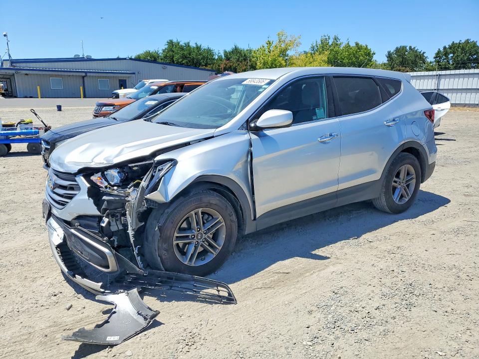 2018 Hyundai Santa fe VIN 5XYZT3LBXJG538441 COPART salvage auction — FRONT END, Ca - Salvage Certificate, sold $1,900 on 2026-07-07 (photo 1)