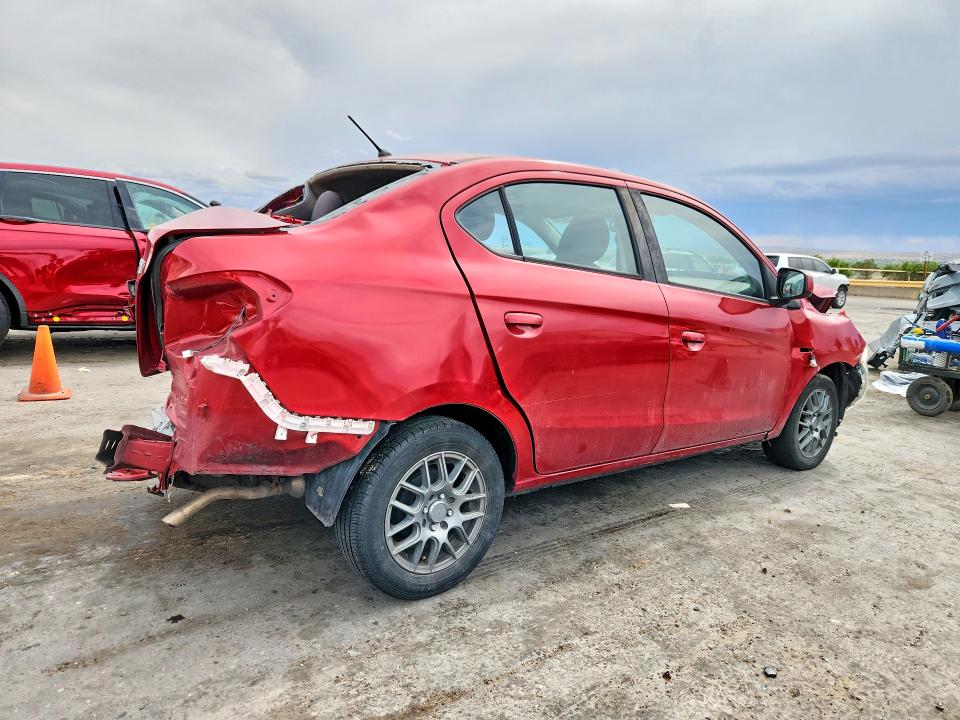 2018 Mitsubishi Mirage VIN ML32F3FJ8JHF12512 COPART salvage auction — REAR END, Nm - Non-Repairable Vehicle Cert, sold $175 on 2026-07-27 (photo 3)