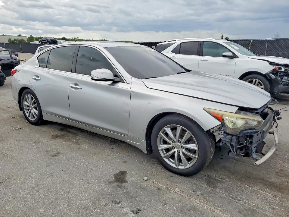 2015 Infiniti Q50 VIN JN1BV7AP9FM344915 COPART salvage auction — FRONT END, FL - CERT OF TITLE SLVG REBUILDABLE, sold $975 on 2026-07-02 (photo 4)