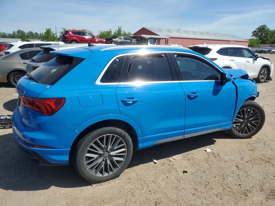 2020 Audi Q3 VIN WA1EECF39L1005247 COPART salvage auction — FRONT END, ON - PERMIT SALVAGE, sold $4,100 on 2026-07-07 (photo 3)