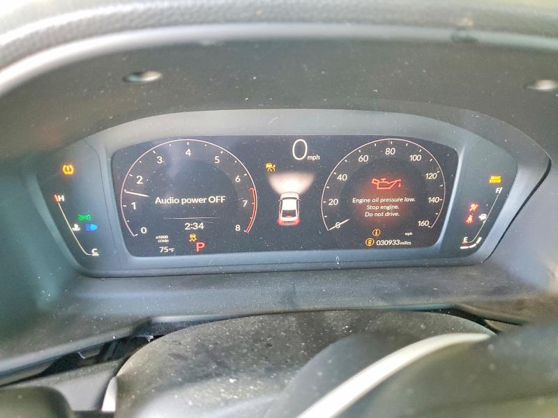 2023 Honda VIN 1HGCY1F34PA018598 COPART salvage auction — FRONT END, Ca - Salvage Certificate, sold $6,500 on 2026-07-02 (photo 9)