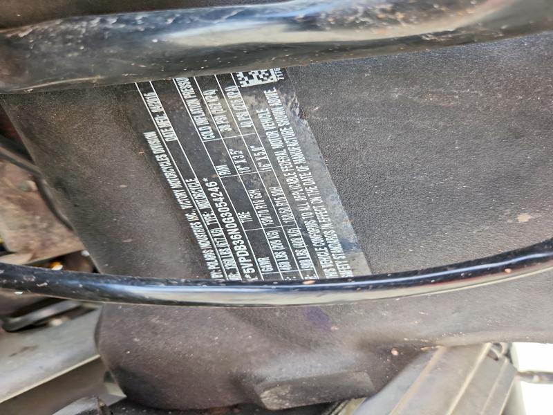 2016 Victory VIN 5VPDB36N0G3054246 COPART salvage auction — FRONT END, FL - CERT OF TITLE SLVG REBUILDABLE, sold $1,650 on 2026-07-09 (photo 9)