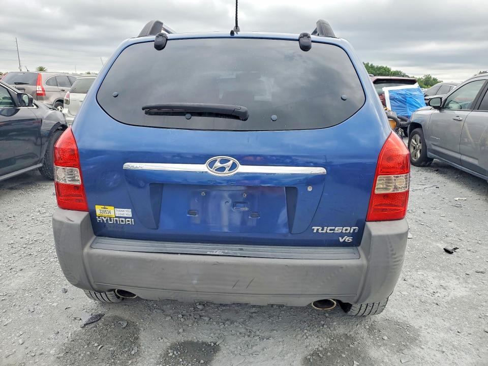 2006 Hyundai Tucson VIN KM8JN12D86U295017 COPART salvage auction — FRONT END, Fl - Cert Of Title Slvg Rebuildable, sold $375 on 2026-07-07 (photo 6)