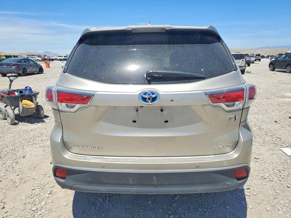 2015 Toyota Highlander hybrid VIN 5TDDCRFHXFS012284 COPART salvage auction — FRONT END, OR - SALVAGE TITLE CERTIFICATE, sold $7,400 on 2026-07-14 (photo 6)