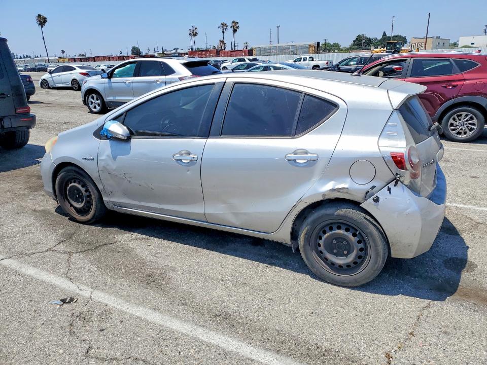 2013 Toyota Prius c VIN JTDKDTB36D1531029 COPART salvage auction — SIDE, CA - SALVAGE CERTIFICATE, sold $725 on 2026-07-24 (photo 2)