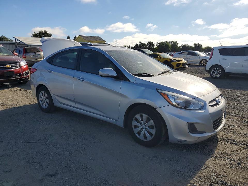 2017 Hyundai Accent VIN KMHCT4AE4HU194845 COPART salvage auction — REAR END, Ca - Salvage Certificate, sold $725 on 2026-07-09 (photo 4)