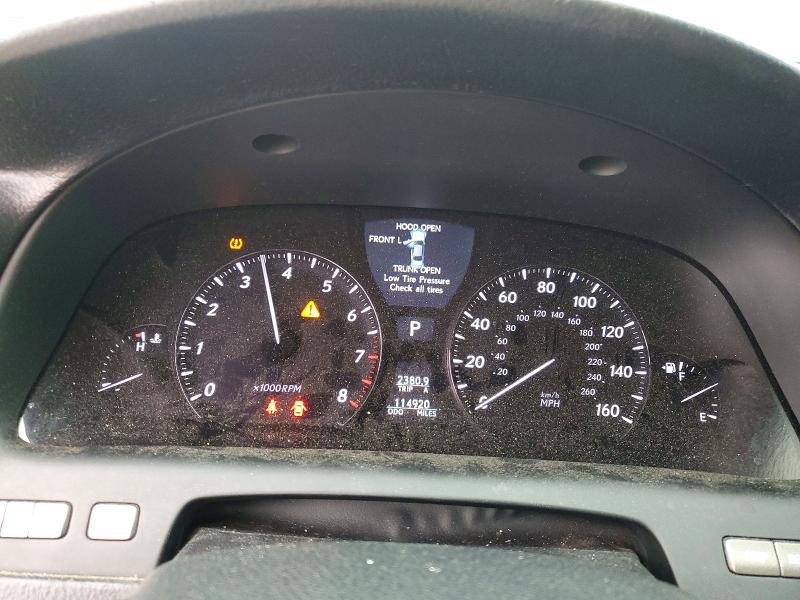 2008 Lexus Ls 460 VIN JTHBL46F585062350 COPART salvage auction — REAR END, NY - MV-907A SALVAGE CERTIFICATE, sold $850 on 2026-07-14 (photo 9)