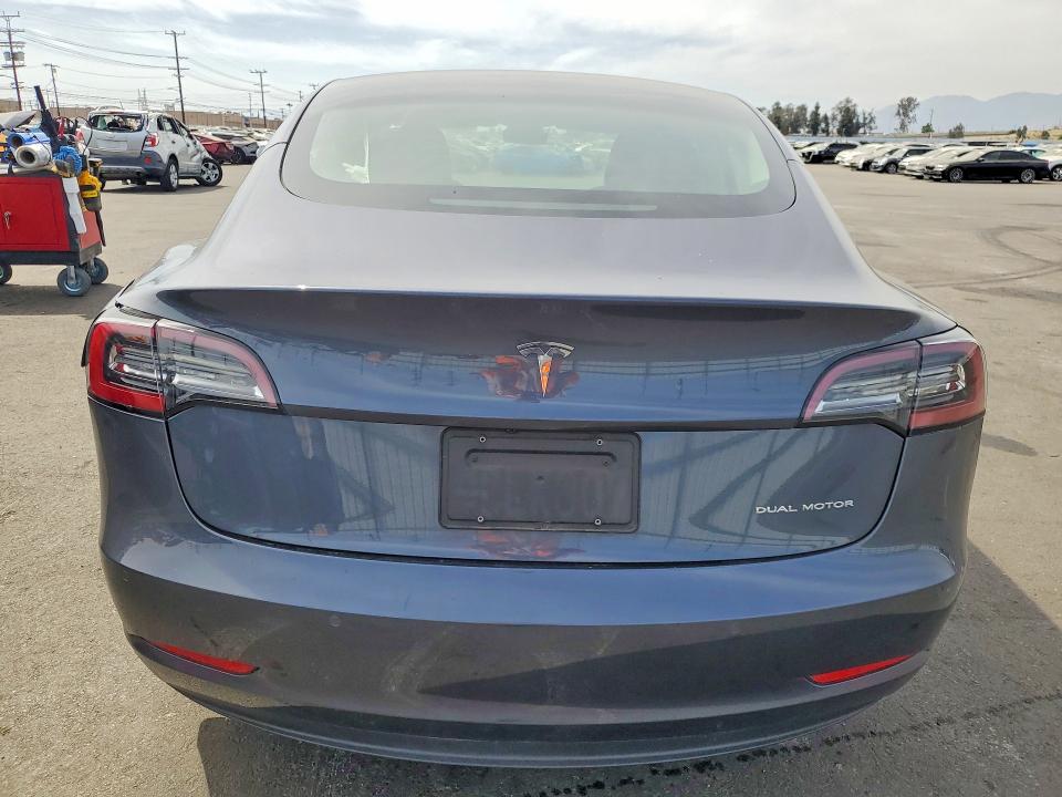 2022 Tesla Model 3 VIN 5YJ3E1EBXNF323012 COPART salvage auction — REAR END, Ca - Salvage Certificate, sold $8,700 on 2026-07-13 (photo 6)