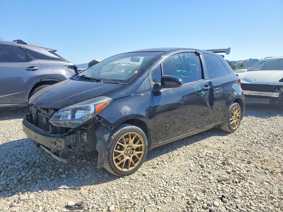 2015 Toyota Yaris VIN VNKJTUD3XFA022735 COPART salvage auction — FRONT END, Ca - Salvage Certificate, sold $80 on 2026-07-28 (photo 1)