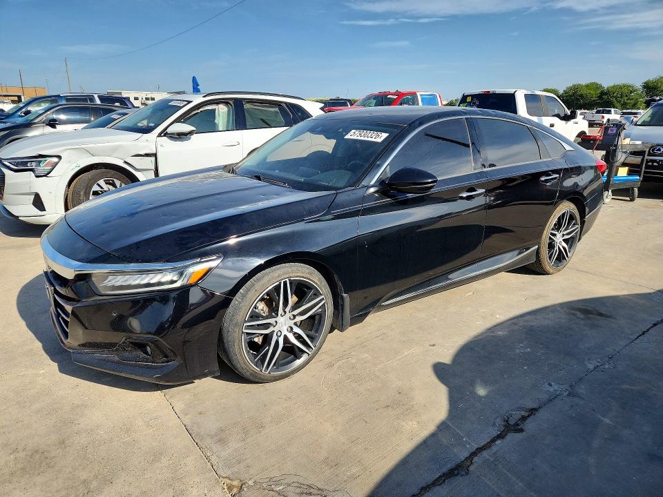 2021 Honda Accord VIN 1HGCV2F91MA005385 COPART salvage auction — HAIL, Tx - Certificate Of Title, sold $12,300 on 2026-07-30 (photo 1)