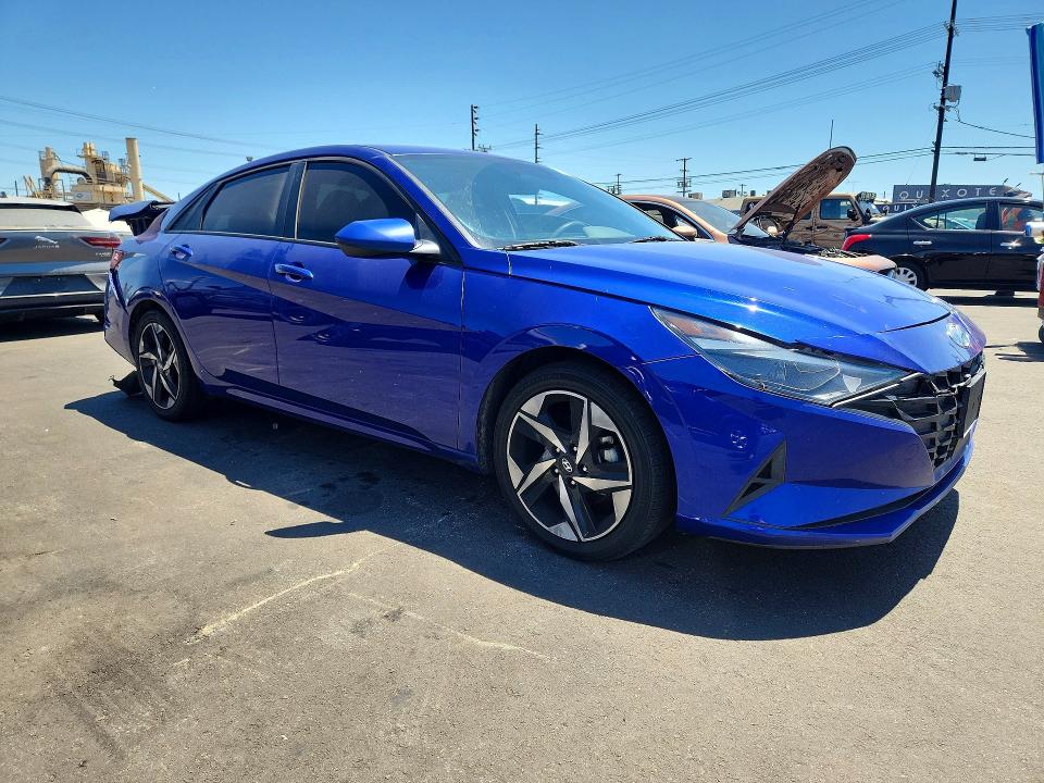 2023 Hyundai Elantra VIN KMHLS4AGXPU411351 COPART salvage auction — REAR END, Ca - Salvage Certificate, sold $2,850 on 2026-07-13 (photo 4)