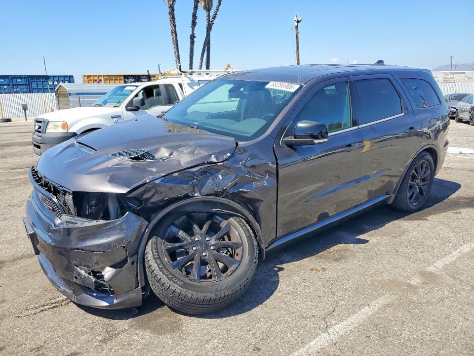 2018 Dodge Durango VIN 1C4SDHCT6JC289919 COPART salvage auction — FRONT END, Ca - Salvage Certificate, sold $5,500 on 2026-07-28 (photo 1)