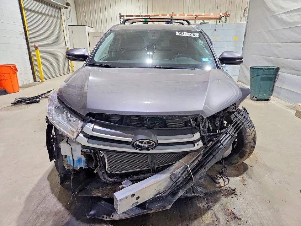 2018 Toyota Highlander VIN 5TDJZRFH8JS562206 COPART salvage auction — FRONT END, Nh - Cert Of Title-Salvage, sold $5,300 on 2026-07-24 (photo 5)