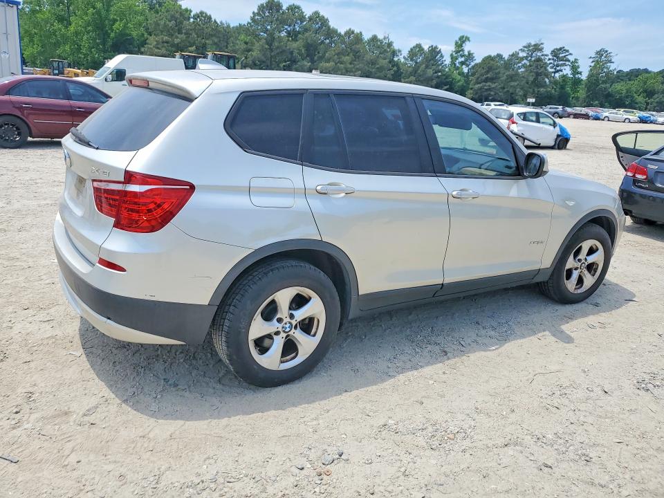 2011 BMW X3 VIN 5UXWX5C54BL712456 COPART salvage auction — NORMAL WEAR, Va - Certificate Of Title, sold $375 on 2026-07-02 (photo 3)