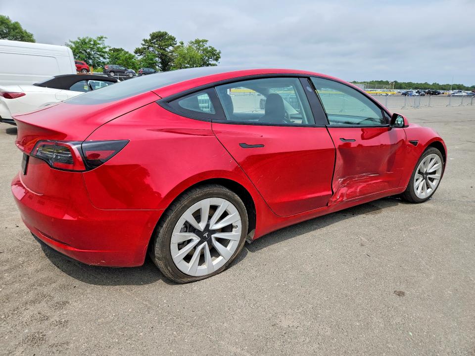 2022 Tesla Model 3 VIN 5YJ3E1EA5NF286054 COPART salvage auction — SIDE, VA - CERT OF TITLE - SALVAGE, sold $3,550 on 2026-07-22 (photo 3)