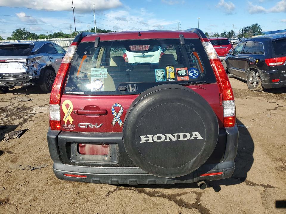 2006 Honda Cr-v VIN SHSRD78516U402083 COPART salvage auction — FRONT END, Mi - Cert Of Title-Salvage Vehicle, sold $875 on 2026-07-31 (photo 6)