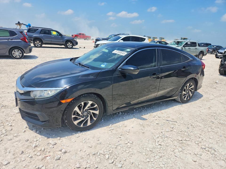 2018 Honda Civic VIN 19XFC2F76JE003169 COPART salvage auction — SIDE, Tx - Salvage Vehicle Title, sold $2,000 on 2026-07-09 (photo 1)