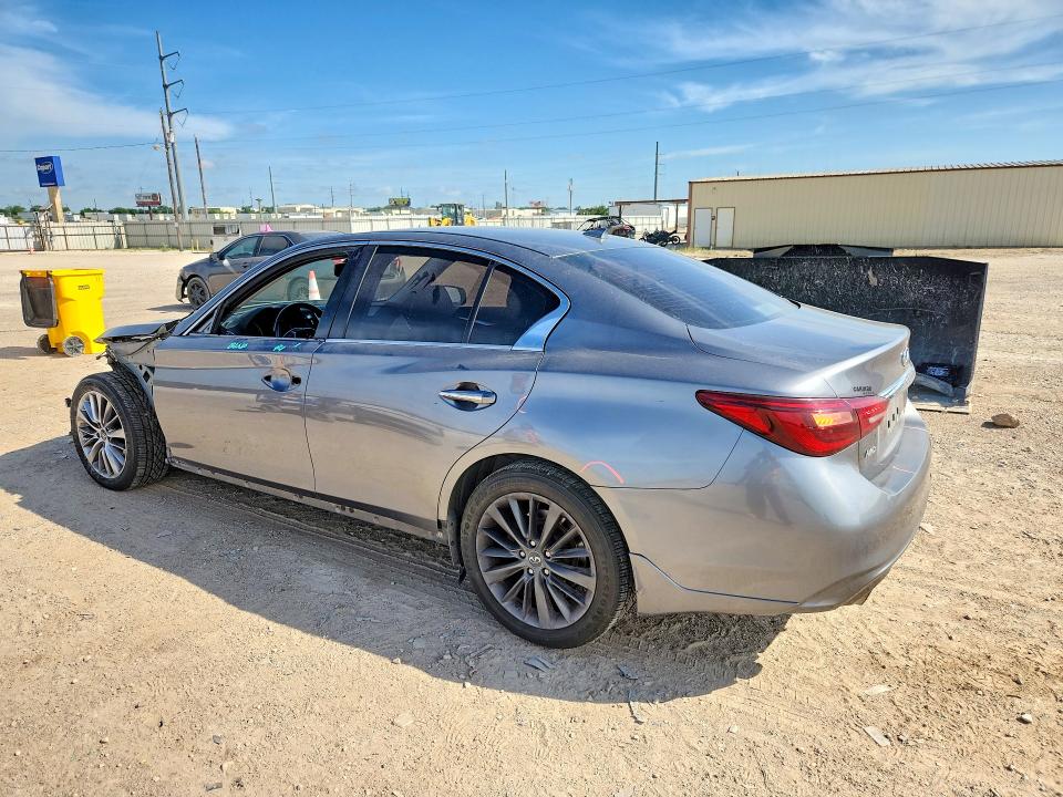 2018 Infiniti Q50 VIN JN1EV7AR0JM437572 COPART salvage auction — FRONT END, Tx - Salvage Vehicle Title, sold $3,700 on 2026-07-15 (photo 2)