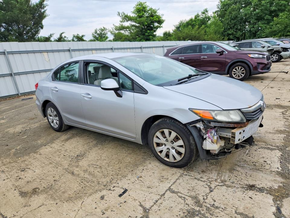 2012 Honda Civic VIN 19XFB2F50CE347715 COPART salvage auction — FRONT END, Nj - Cert Of Title-Salvage, sold $1,100 on 2026-07-25 (photo 4)