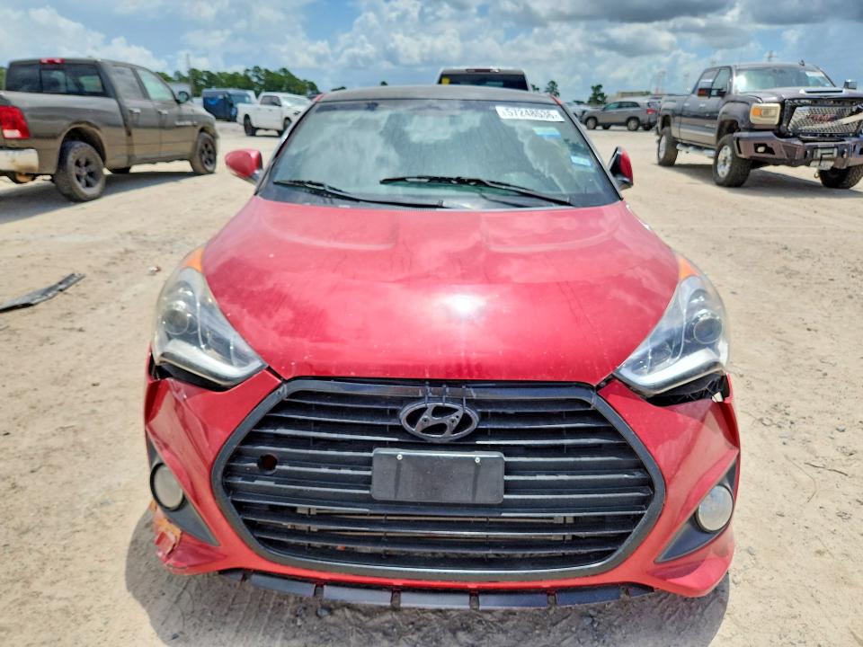 2016 Hyundai Veloster VIN KMHTC6AE7GU260959 COPART salvage auction — FRONT END, Tx - Certificate Of Title (P), sold $1,950 on 2026-07-28 (photo 5)
