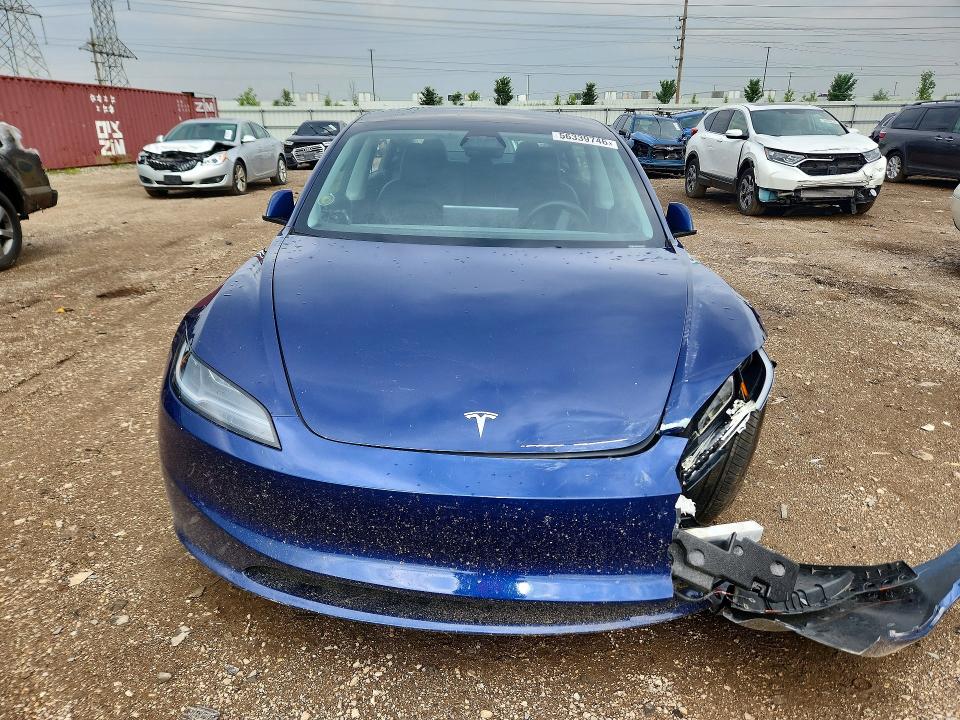 2024 Tesla Model 3 VIN 5YJ3E1EB4RF755066 COPART salvage auction — FRONT END, Il - Salvage Certificate, sold $12,300 on 2026-09-01 (photo 5)