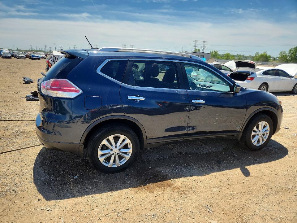 2016 Nissan Rogue VIN KNMAT2MV4GP700134 COPART salvage auction — REAR END, Il - Salvage Certificate, sold $2,000 on 2026-07-16 (photo 3)
