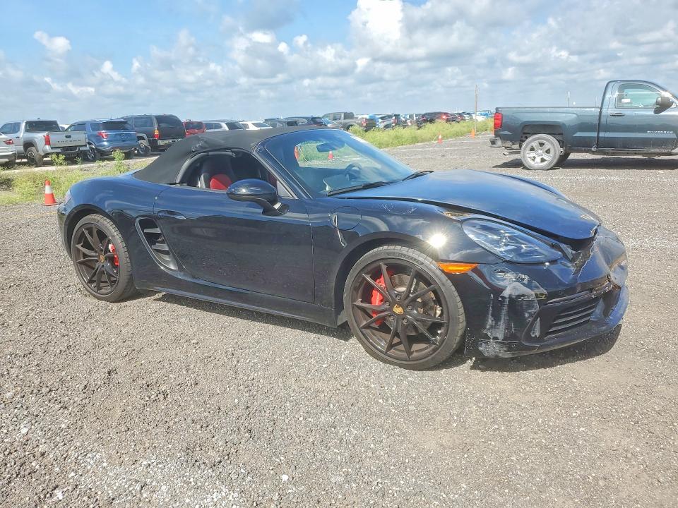 2021 Porsche Boxster VIN WP0CB2A84MS225121 COPART salvage auction — FRONT END, Fl - Cert Of Title Slvg Rebuildable, sold $22,500 on 2026-08-24 (photo 4)