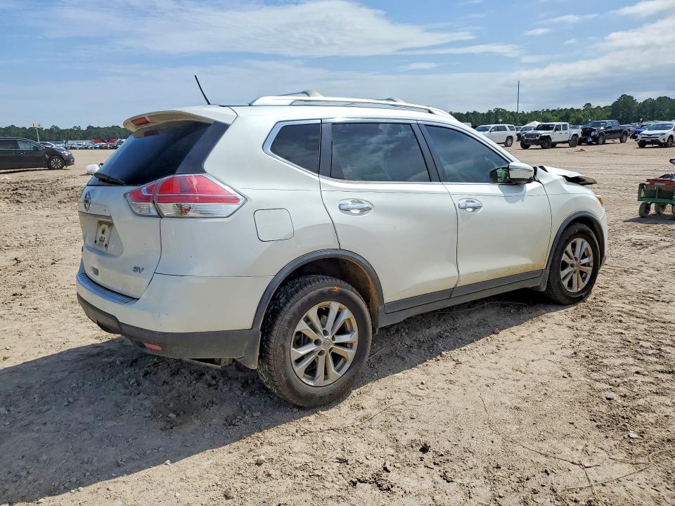 2015 Nissan Rogue VIN KNMAT2MT6FP540027 COPART salvage auction — FRONT END, Tx - Salvage Vehicle Title, sold $700 on 2026-07-31 (photo 3)