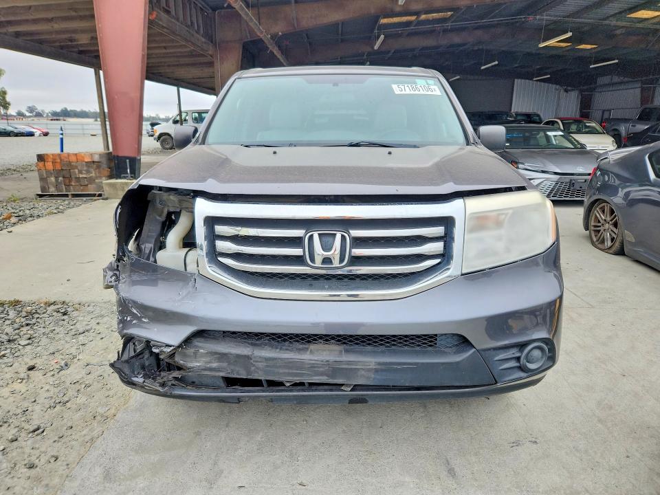 2014 Honda Pilot VIN 5FNYF3H2XEB020967 COPART salvage auction — FRONT END, Ca - Salvage Certificate, sold $1,100 on 2026-07-02 (photo 5)