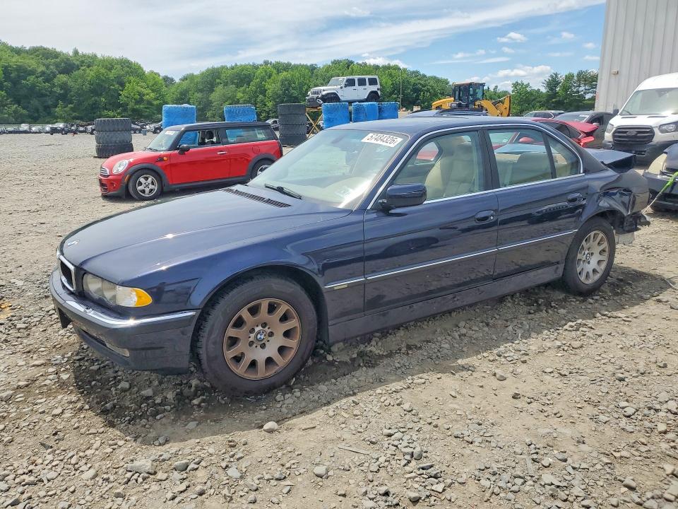 2001 BMW 7er VIN WBAGG83491DN88849 COPART salvage auction — REAR END, Nj - Cert Of Title-Salvage, sold $225 on 2026-07-27 (photo 1)