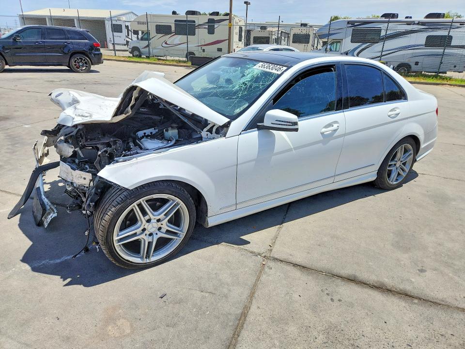 2014 Mercedes-benz C-klasse VIN WDDGF4HB0ER320390 COPART salvage auction — FRONT END, Ca - Salvage Certificate, sold $550 on 2026-07-06 (photo 1)