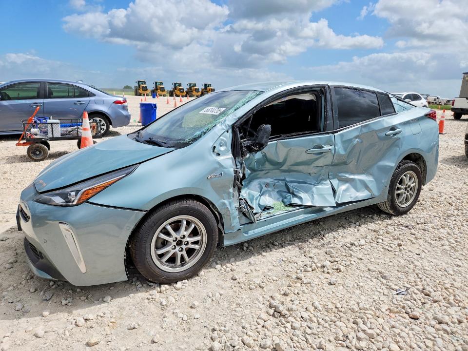 2020 Toyota VIN JTDL9RFU0L3019393 COPART salvage auction — SIDE, TX - SALVAGE VEHICLE TITLE, sold $1,350 on 2026-07-23 (photo 1)