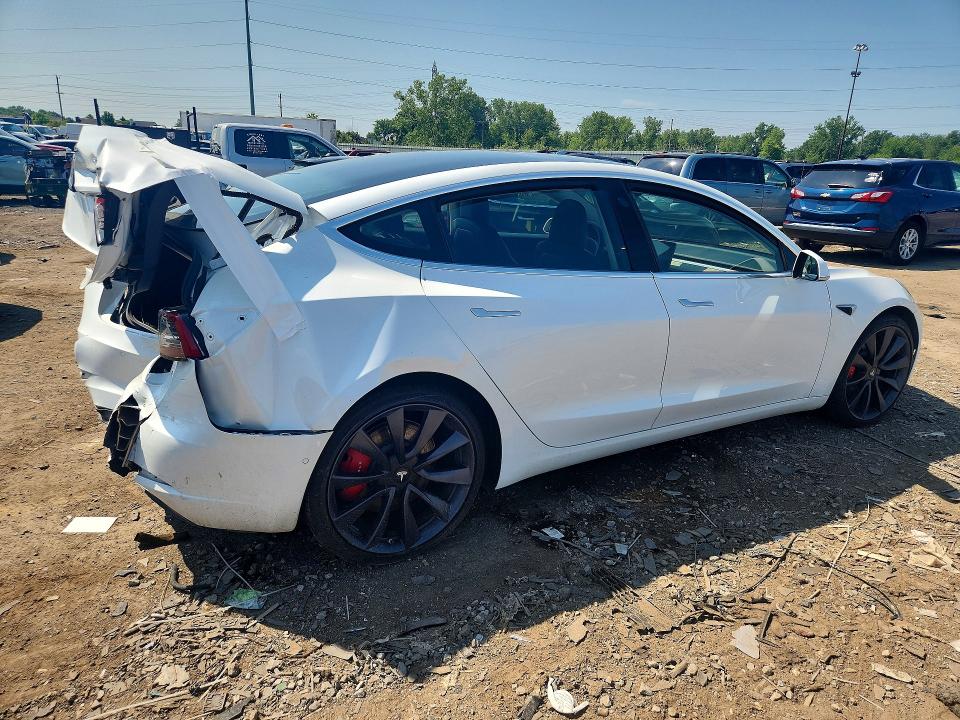 2020 Tesla Model 3 VIN 5YJ3E1EC3LF603246 COPART salvage auction — REAR END, Mi - Certificate Of Title, sold $5,400 on 2026-07-31 (photo 3)