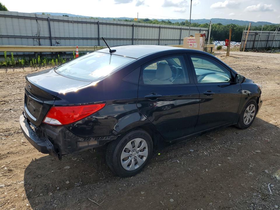 2017 Hyundai Accent VIN KMHCT4AE6HU353767 COPART salvage auction — FRONT END, Va - Cert Of Title - Salvage, sold $625 on 2026-07-10 (photo 3)
