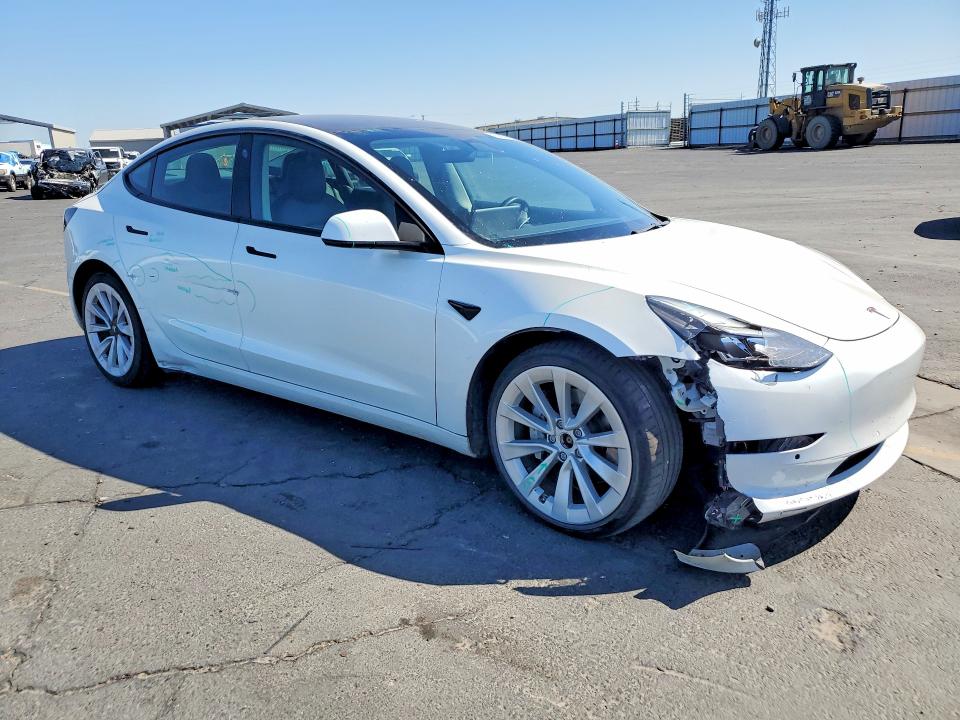 2022 Tesla VIN 5YJ3E1EB2NF143605 COPART salvage auction — FRONT END, Ca - Salvage Certificate, sold $8,700 on 2026-07-30 (photo 4)