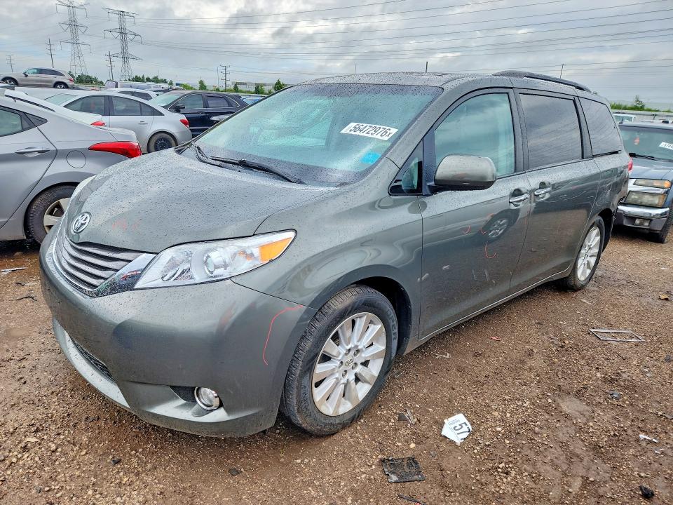 2012 Toyota Sienna VIN 5TDDK3DC2CS044357 COPART salvage auction — REAR END, Il - Salvage Certificate, sold $4,150 on 2026-07-23 (photo 1)