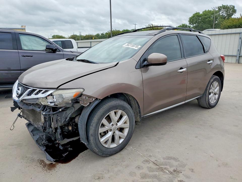 2014 Nissan Murano VIN JN8AZ1MU2EW402382 COPART salvage auction — FRONT END, Tx - Salvage Vehicle Title, sold $425 on 2026-07-06 (photo 1)