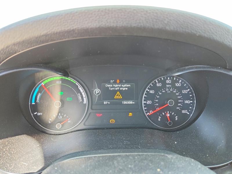 2017 Kia Optima hybrid VIN KNAGT4LE1H5008981 COPART salvage auction — FRONT END, CA - SALVAGE CERTIFICATE, sold $525 on 2026-07-16 (photo 9)