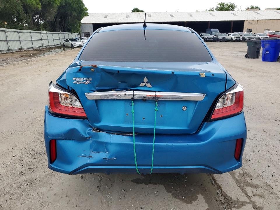 2022 Mitsubishi Mirage VIN ML32FUFJ4NHF07223 COPART salvage auction — REAR END, Tx - Salvage Vehicle Title, sold $2,100 on 2026-07-28 (photo 6)