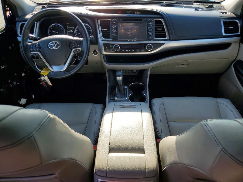 2019 Toyota Highlander VIN 5TDJZRFH2KS592836 COPART salvage auction — FRONT END, Co - Public - Salvage Title, sold $11,800 on 2026-07-07 (photo 8)