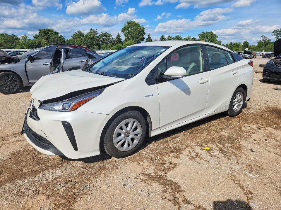 2019 Toyota Prius VIN JTDKARFU4K3081025 COPART salvage auction — FRONT END, Il - Salvage Certificate, sold $5,900 on 2026-07-21 (photo 1)