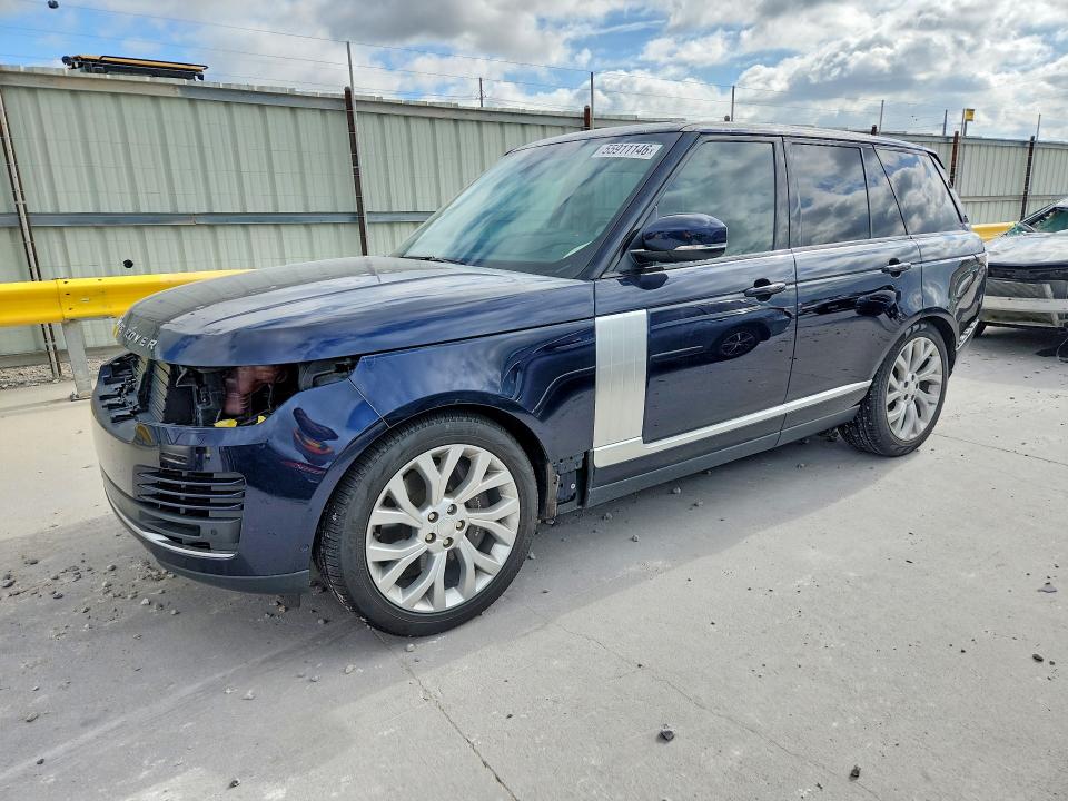 2021 Land rover RANGE ROVER VIN SALGS2RU0MA445776 COPART salvage auction — Front End, TX - CERTIFICATE OF TITLE, sold $11,700 on 2026-07-14 (photo 1)