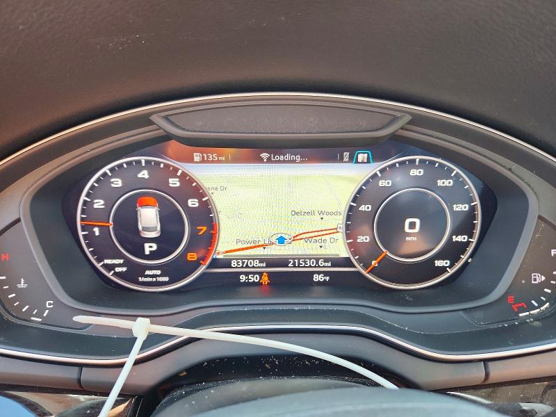 2018 Audi Q5 VIN WA1CNAFY7J2185939 COPART salvage auction — HAIL, Mo - Salvage Certificate Of Title, sold $5,500 on 2026-07-29 (photo 9)